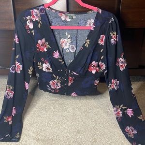 Black flower long sleeve from Target XS
